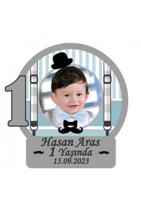 Pabyon Bıyık 1 Yaş Kişiye Özel Doğum Günü Magnet Hediye Pabyon Bıyık 1 Yaş Kişiye Özel Doğum Günü Magnet Hediye