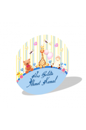 Kişiye Özel Doğum Günü Etiketi-yeni doğan-bebek-çocuk-sünnet-Etiket Sticker 4x4 NO:2