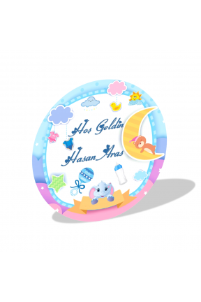 Kişiye Özel Doğum Günü Etiketi-yeni doğan-bebek-çocuk-sünnet-Etiket Sticker 4x4 NO:7
