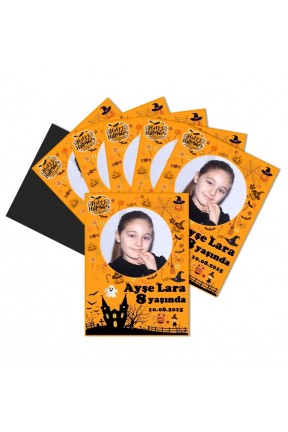 Cadılar Bayramı Temalı kişiye Özel Doğum Günü Magnet Hediye