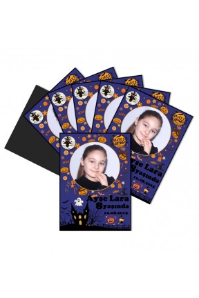 Cadılar Bayramı Temalı Kişiye Özel Doğum Günü Magnet Hediye 2