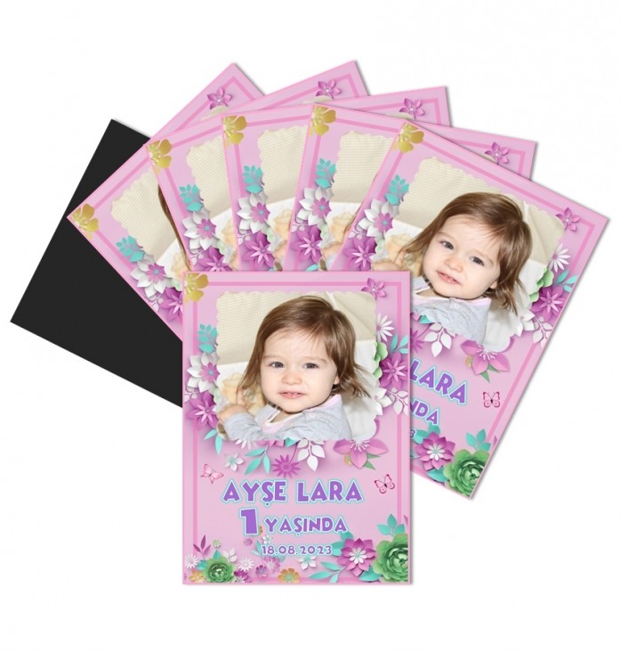 Çiçek Temalı kişiye Özel Doğum Günü Magnet Hediye Çiçek Temalı kişiye Özel Doğum Günü Magnet Hediye