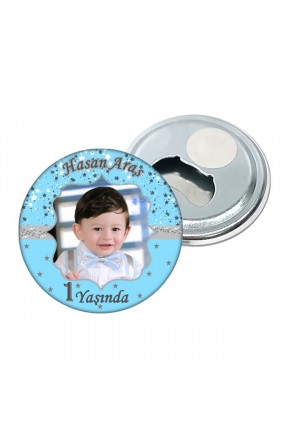 1 yaş Prens Temalı Kişiye Özel Doğum Günü Açacak Magnet Hediye 58mm 1 yaş Prens Temalı Kişiye Özel Doğum Günü Açacak Magnet Hediye 58mm