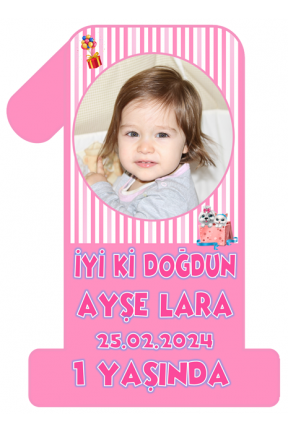 1 Şeklinde Kedili Kişiye Özel Doğum Günü Magnet Hediye 1 Şeklinde Kedili Kişiye Özel Doğum Günü Magnet Hediye