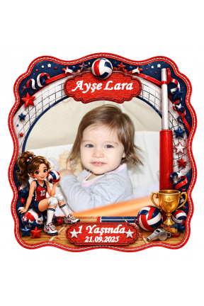 Voleybol Temalı Fotoğraflı Kişiye Özel Doğum Günü Magneti Voleybol Temalı Fotoğraflı Kişiye Özel Doğum Günü Magneti