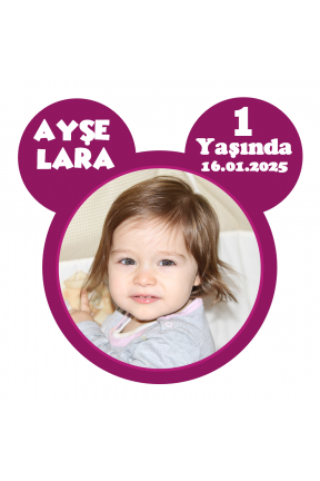 Fotoğraflı 1 Yaş Kişiye Özel Doğum Günü Magnet Hediye Fotoğraflı 1 Yaş Kişiye Özel Doğum Günü Magnet Hediye