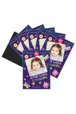 Çiçek Temalı Kişiye Özel Doğum Günü Magnet Hediye 2