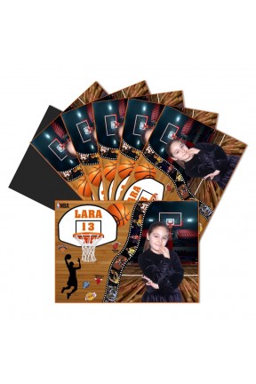 Basketbol Temalı Kişiye Özel Doğum Günü Magnet Hediye