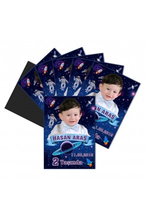 Uzay Temalı Kişiye Özel Doğum Günü Magnet Hediye Uzay Temalı Kişiye Özel Doğum Günü Magnet Hediye