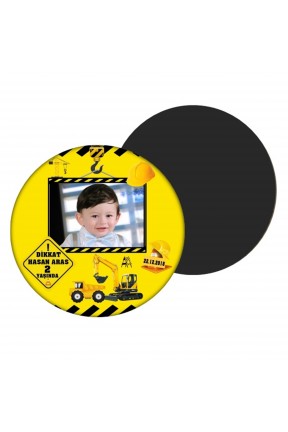 İnşaat Temalı Yuvarlak Kişiye Özel Doğum Günü Magnet Hediye İnşaat Temalı Yuvarlak Kişiye Özel Doğum Günü Magnet Hediye