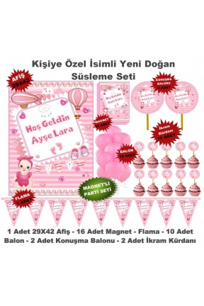 Yeni Doğan Kişiye Özel Parti Seti Hediye